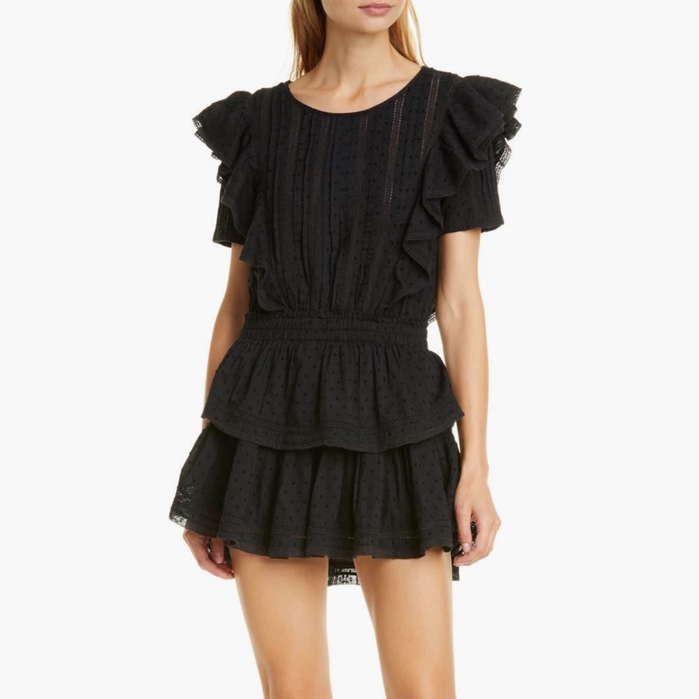 LoveShackFancy Natasha Ruffle Mini Dress